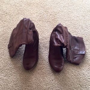 Brown Tall Cowgirl Style Boots